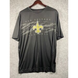NFL Team Apparel New Orleans Saints Mens XL Black Performance T-Shirt Football